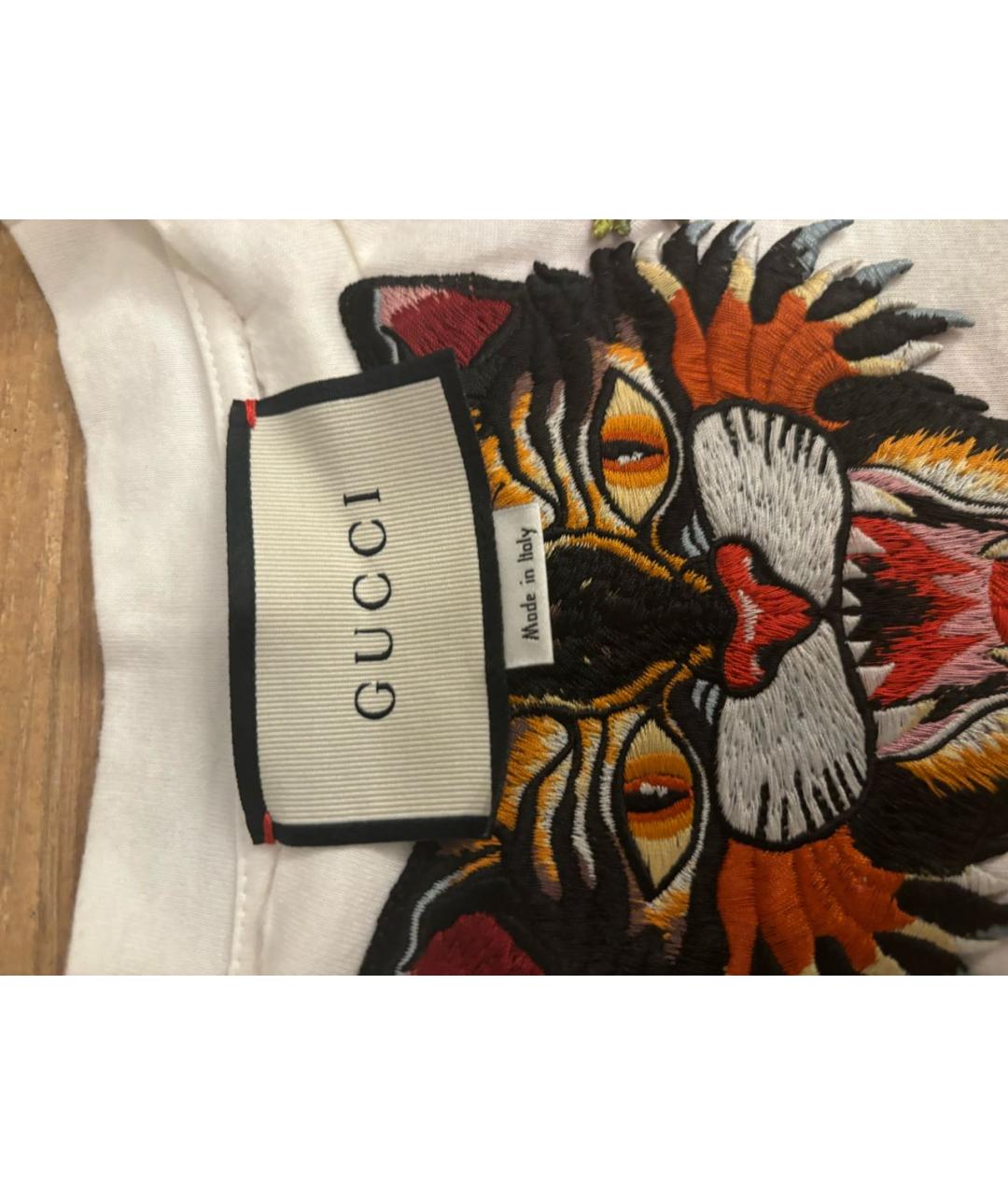 GUCCI Белая хлопковая майка, фото 3