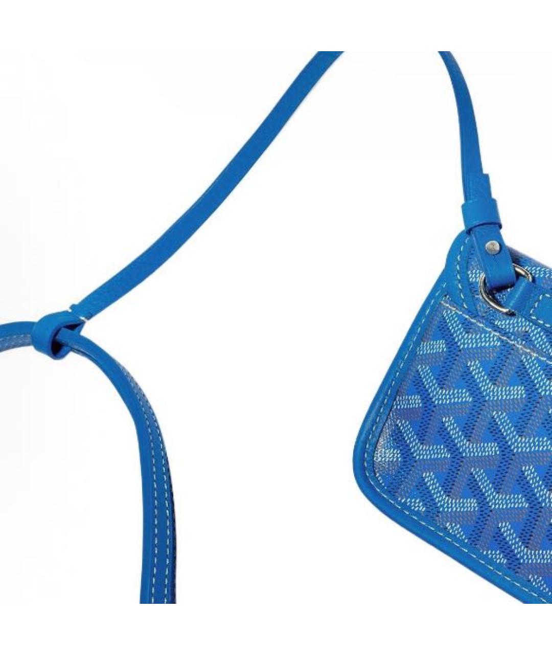 GOYARD Голубая кожаная сумка тоут, фото 5