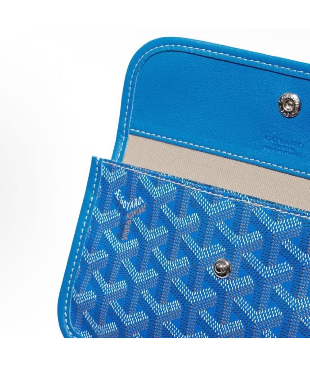GOYARD Голубая кожаная сумка тоут, фото 7