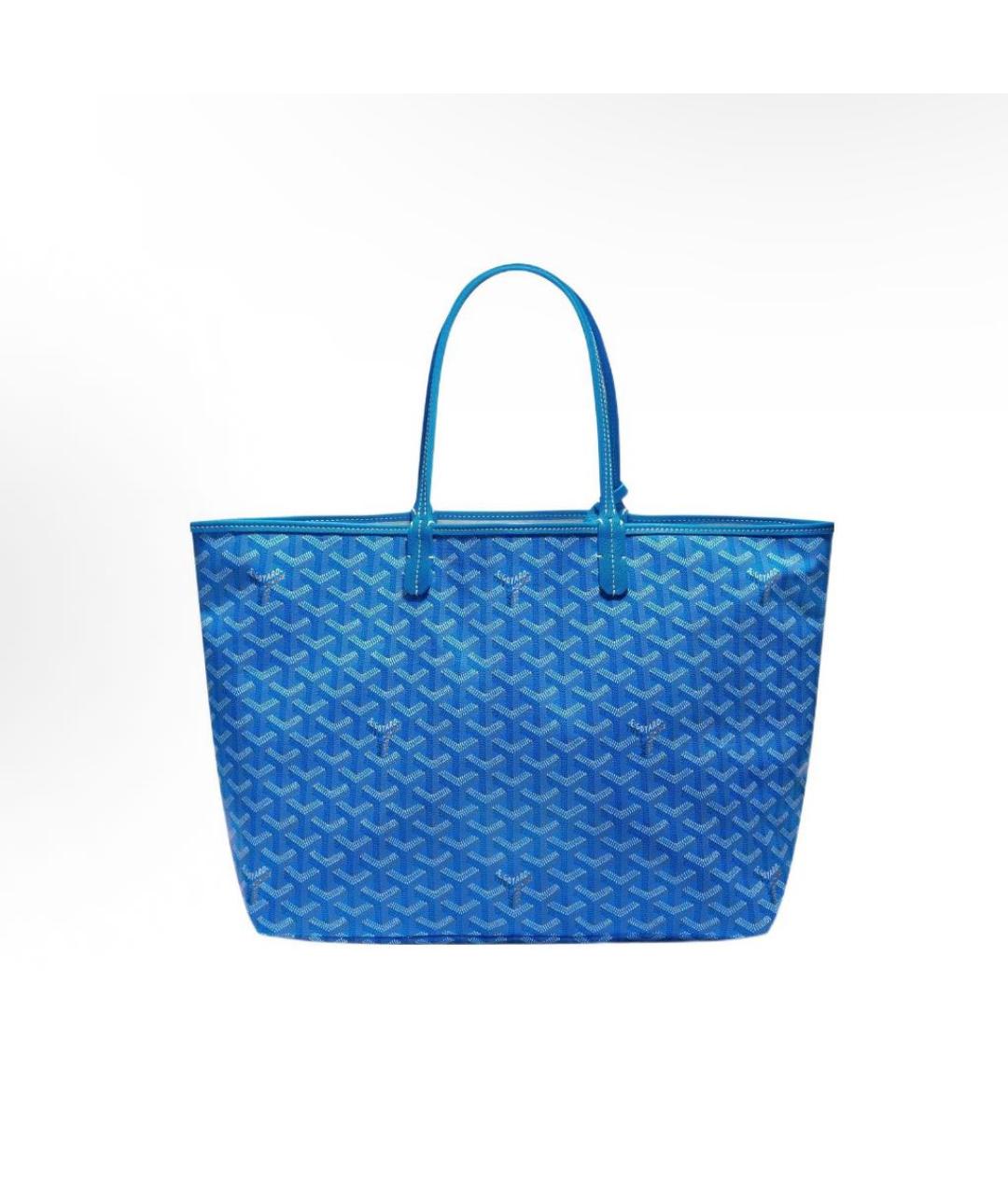 GOYARD Голубая кожаная сумка тоут, фото 2
