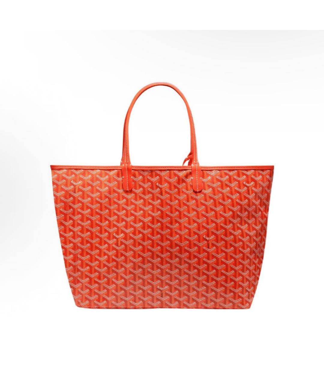 GOYARD Красная кожаная сумка тоут, фото 3
