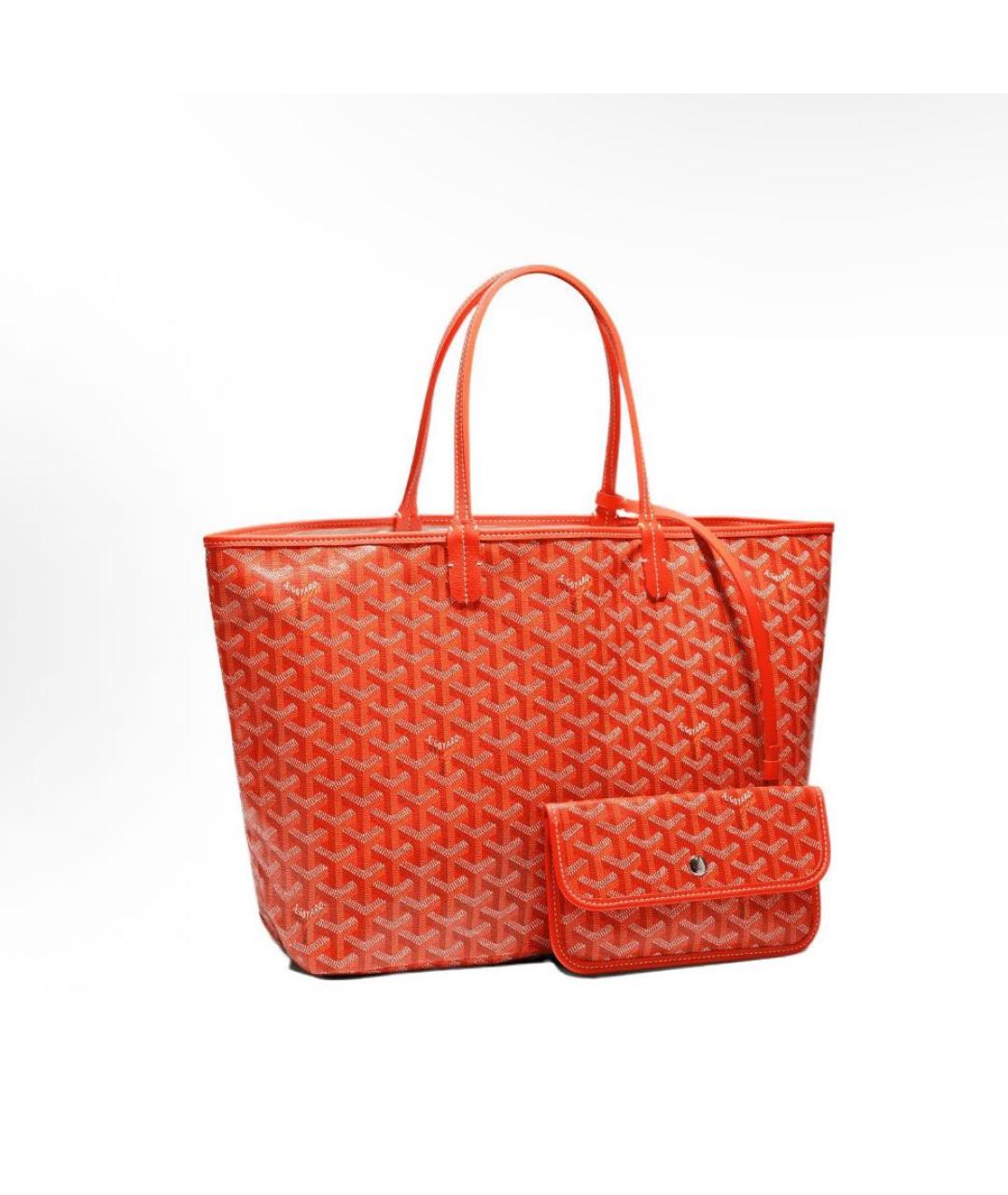 GOYARD Красная кожаная сумка тоут, фото 2