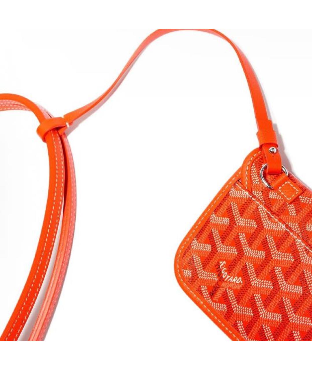 GOYARD Красная кожаная сумка тоут, фото 6