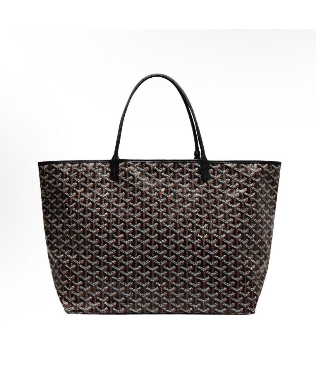 GOYARD Черная кожаная сумка тоут, фото 3