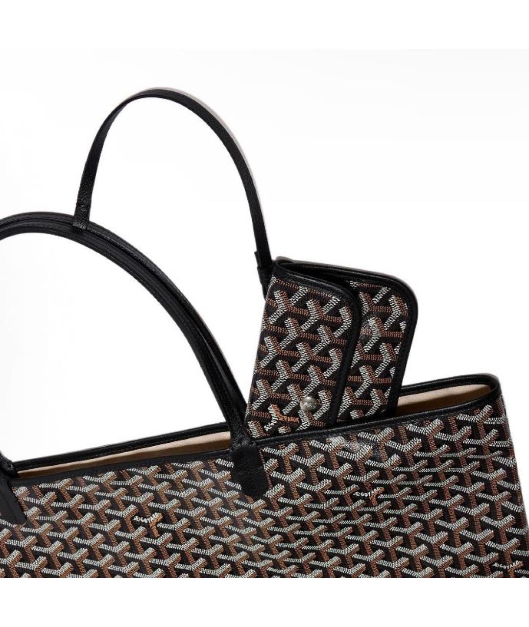 GOYARD Черная кожаная сумка тоут, фото 5