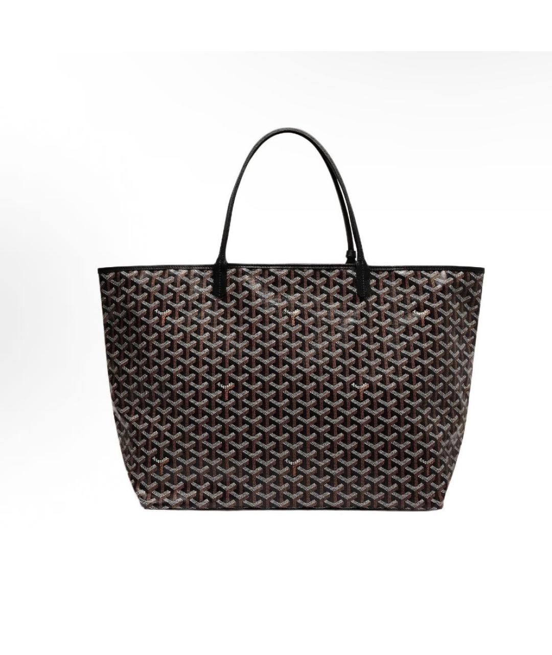GOYARD Черная кожаная сумка тоут, фото 2
