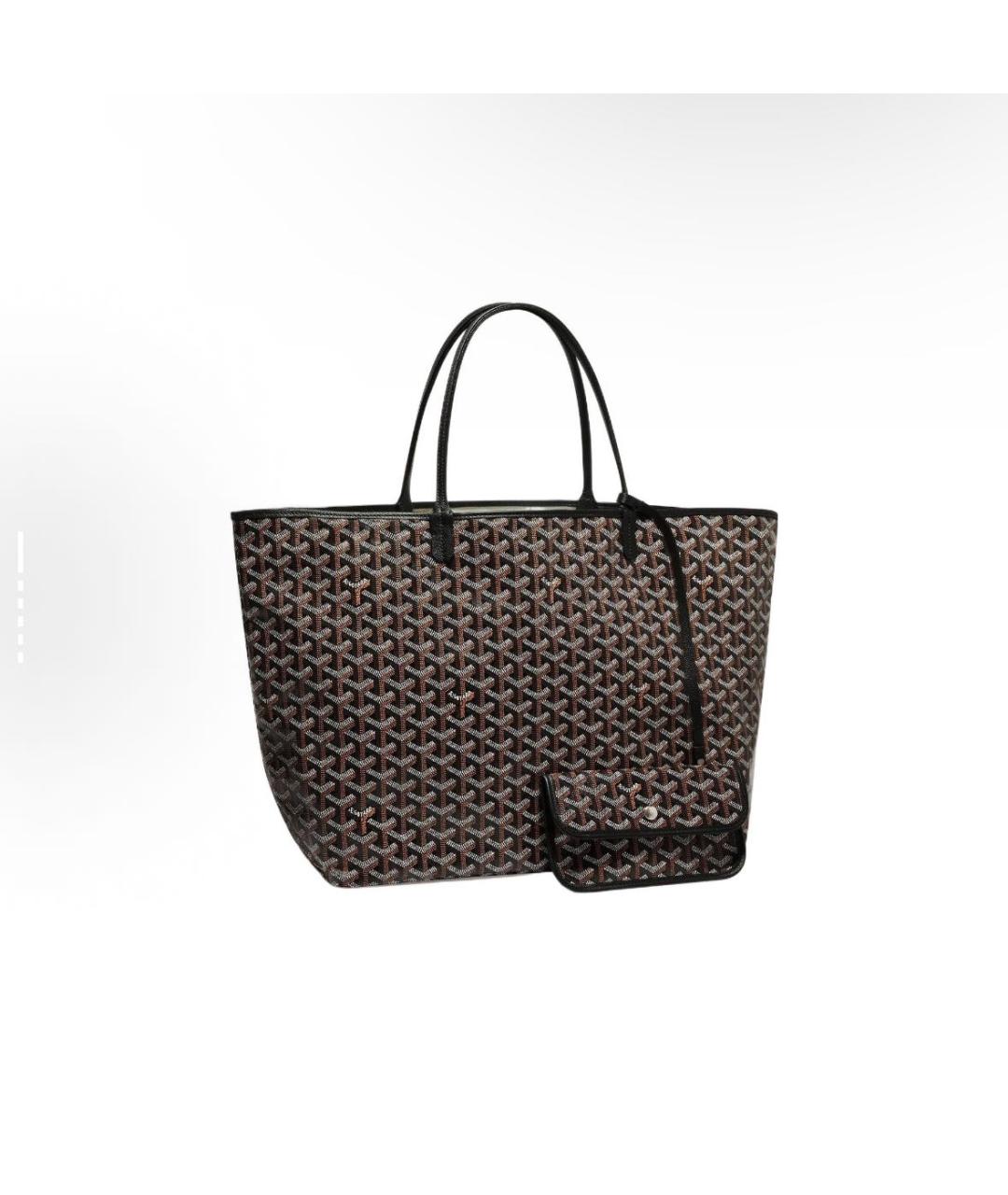 GOYARD Черная кожаная сумка тоут, фото 9