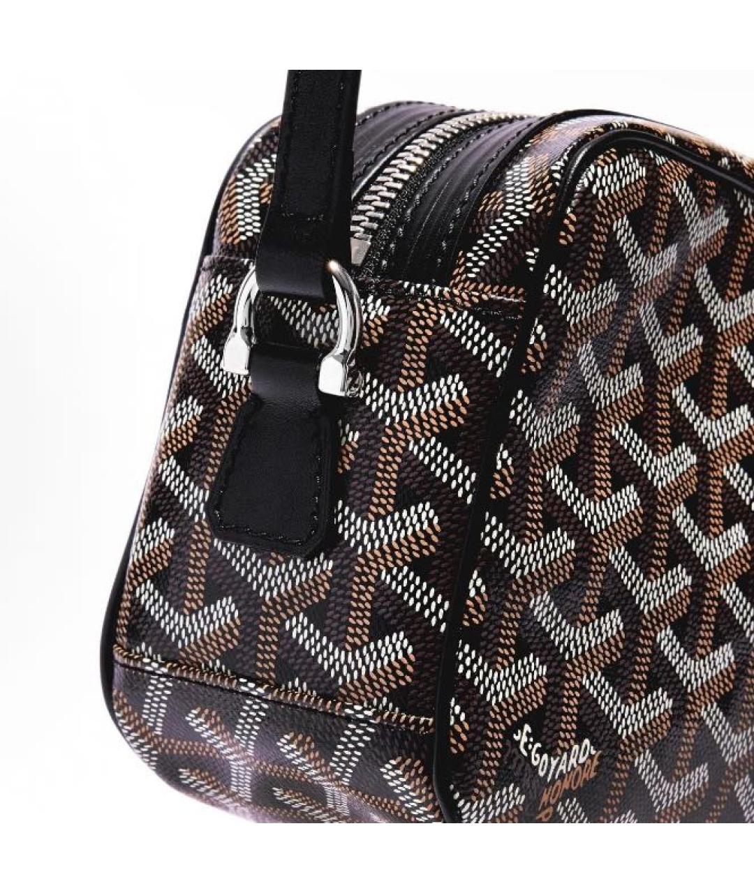 GOYARD Черная кожаная сумка на плечо, фото 4