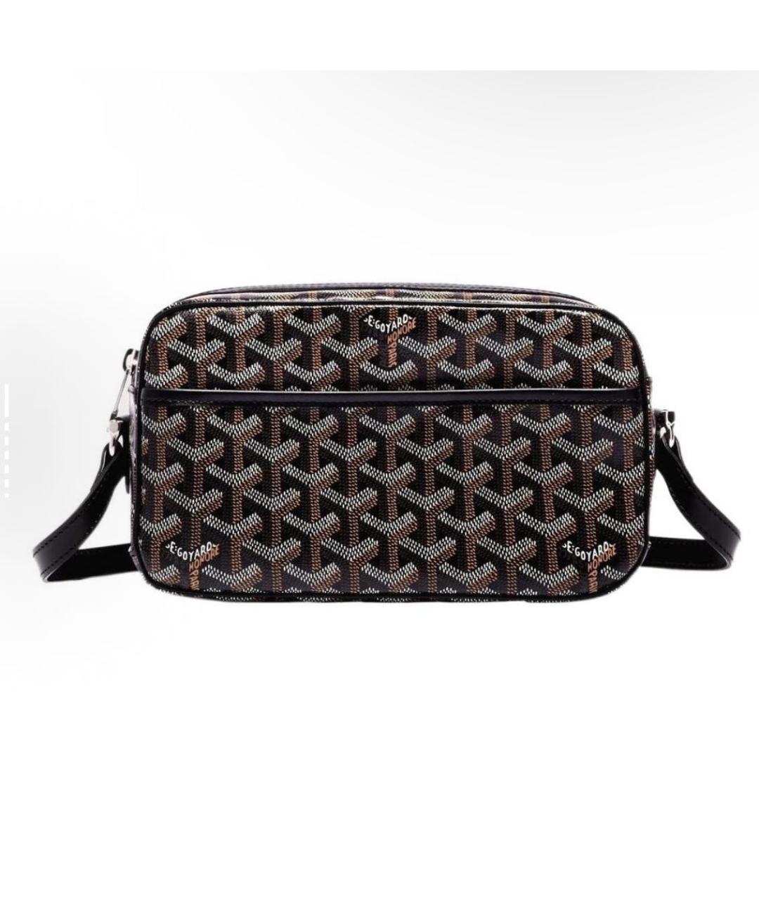 GOYARD Черная кожаная сумка на плечо, фото 2