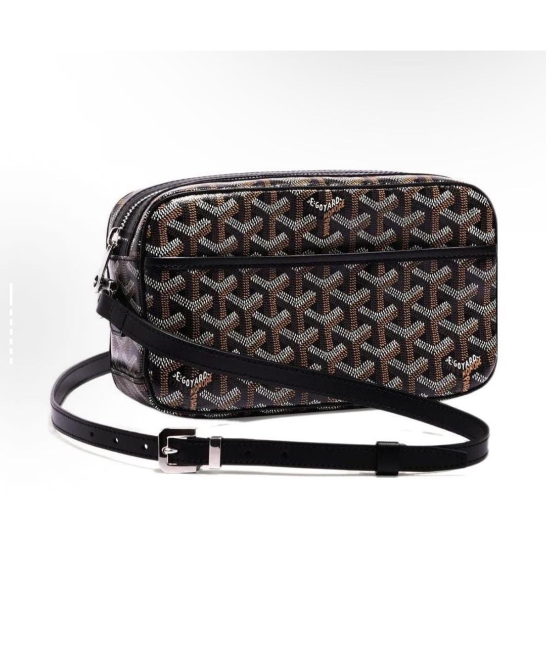 GOYARD Черная кожаная сумка на плечо, фото 5