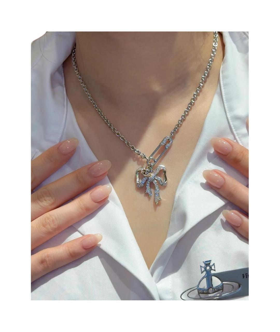 VIVIENNE WESTWOOD Серебряная латунная цепочка, фото 2