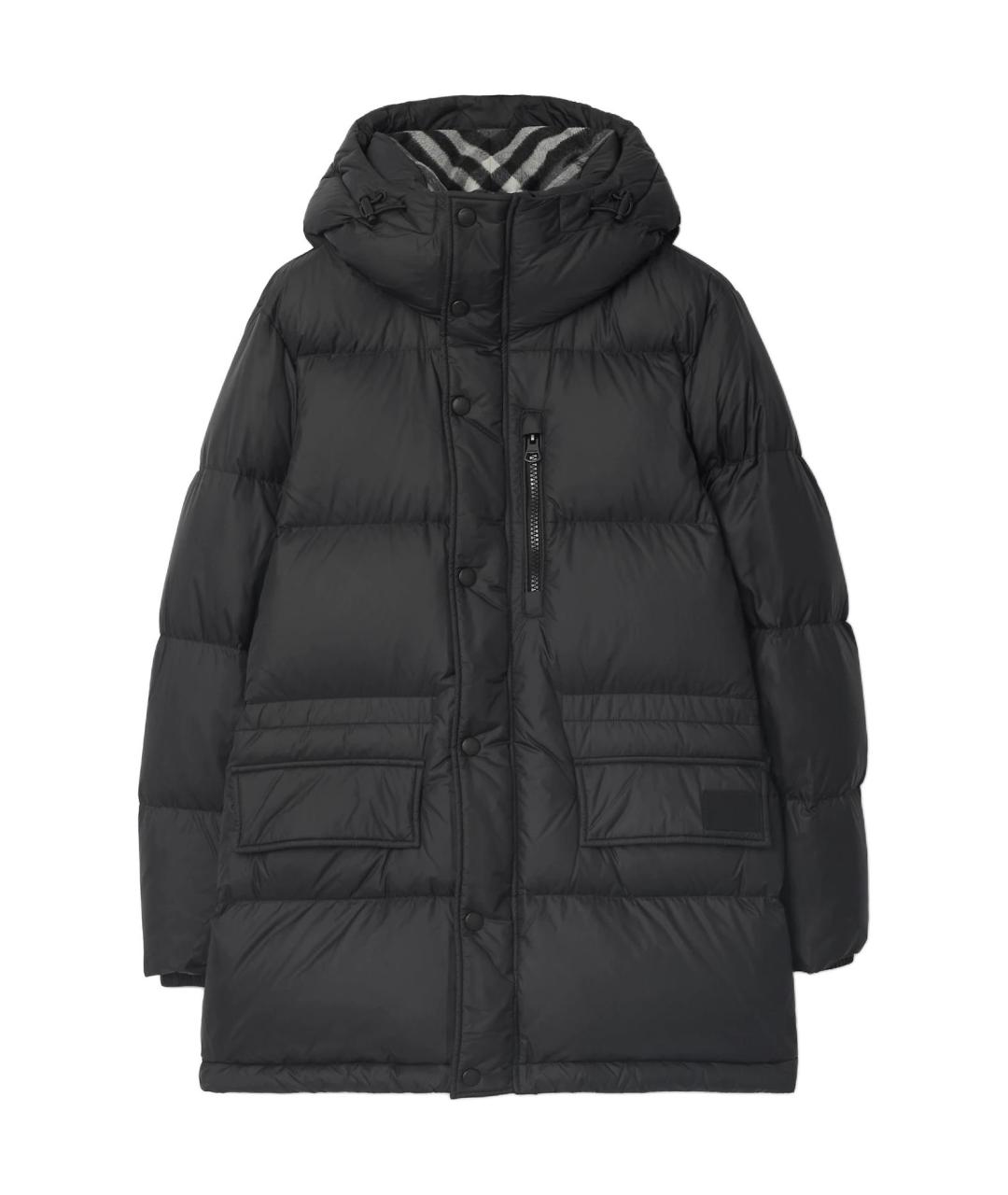 BURBERRY Черный пуховик, фото 1