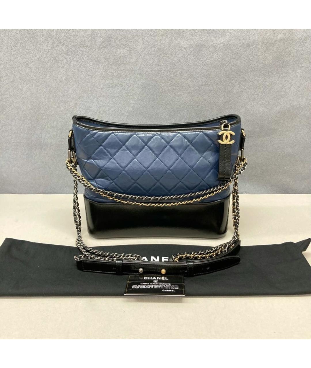 CHANEL Синяя кожаная сумка тоут, фото 8