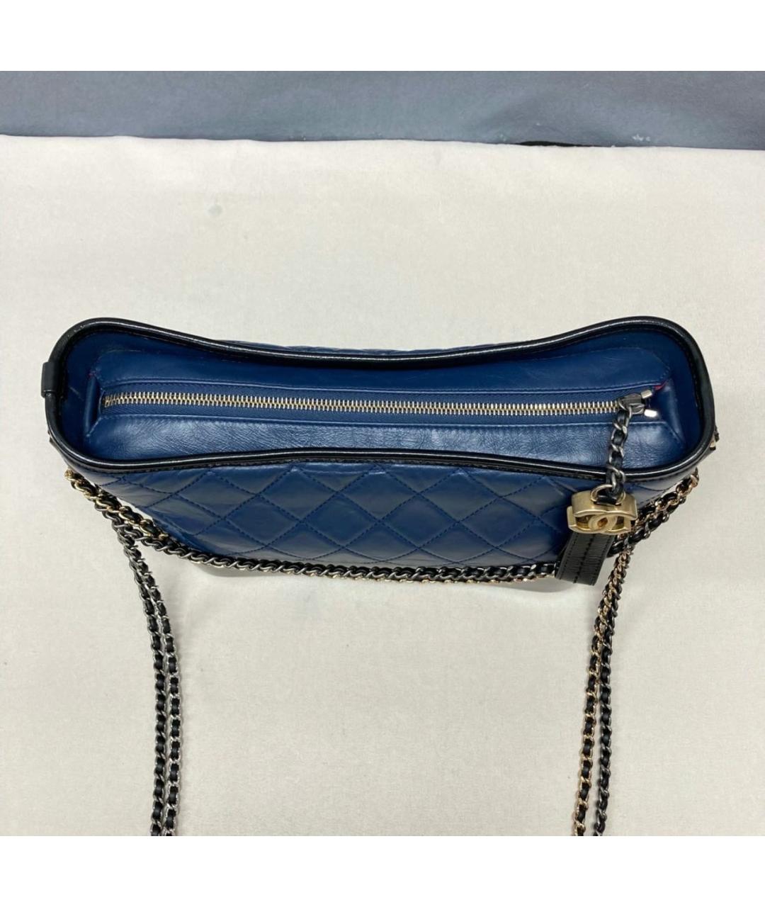CHANEL Синяя кожаная сумка тоут, фото 4