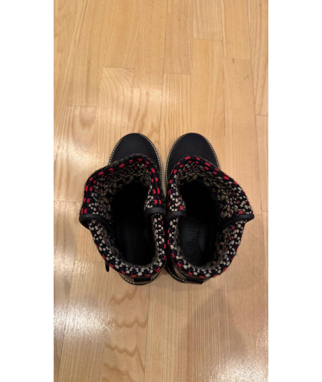 CHANEL Антрацитовые кожаные сапоги, фото 4
