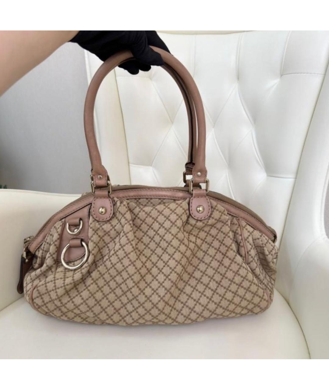 GUCCI Бежевая сумка с короткими ручками, фото 3