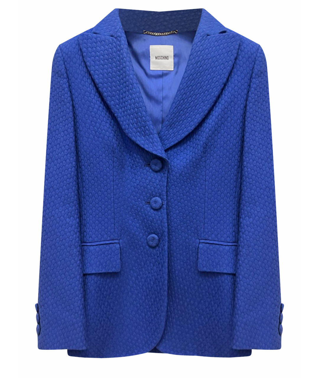 BOUTIQUE MOSCHINO Синий хлопковый жакет/пиджак, фото 1