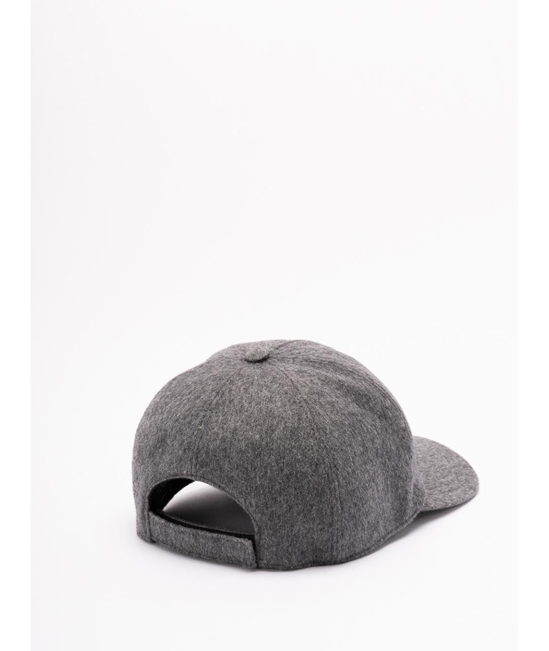 FENDI Серая шерстяная кепка/бейсболка, фото 2
