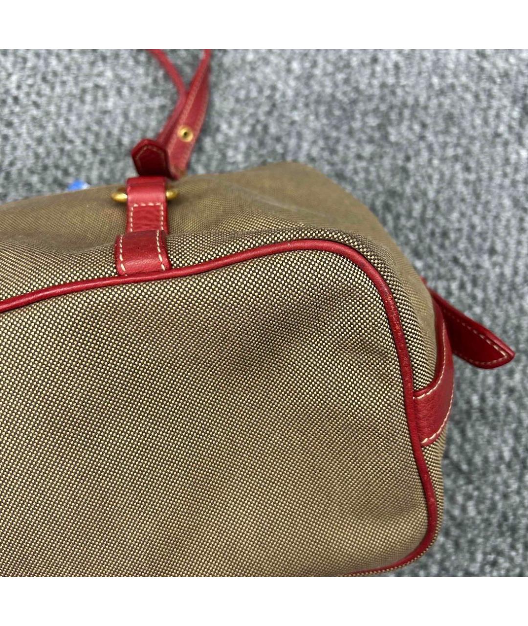 PRADA Коричневая тканевая сумка тоут, фото 6