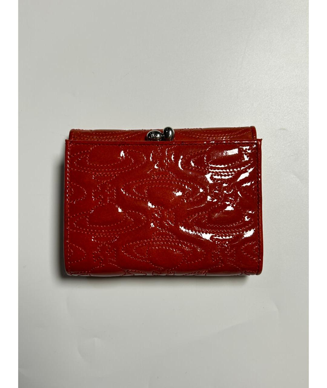 VIVIENNE WESTWOOD Красный кошелек из лакированной кожи, фото 3