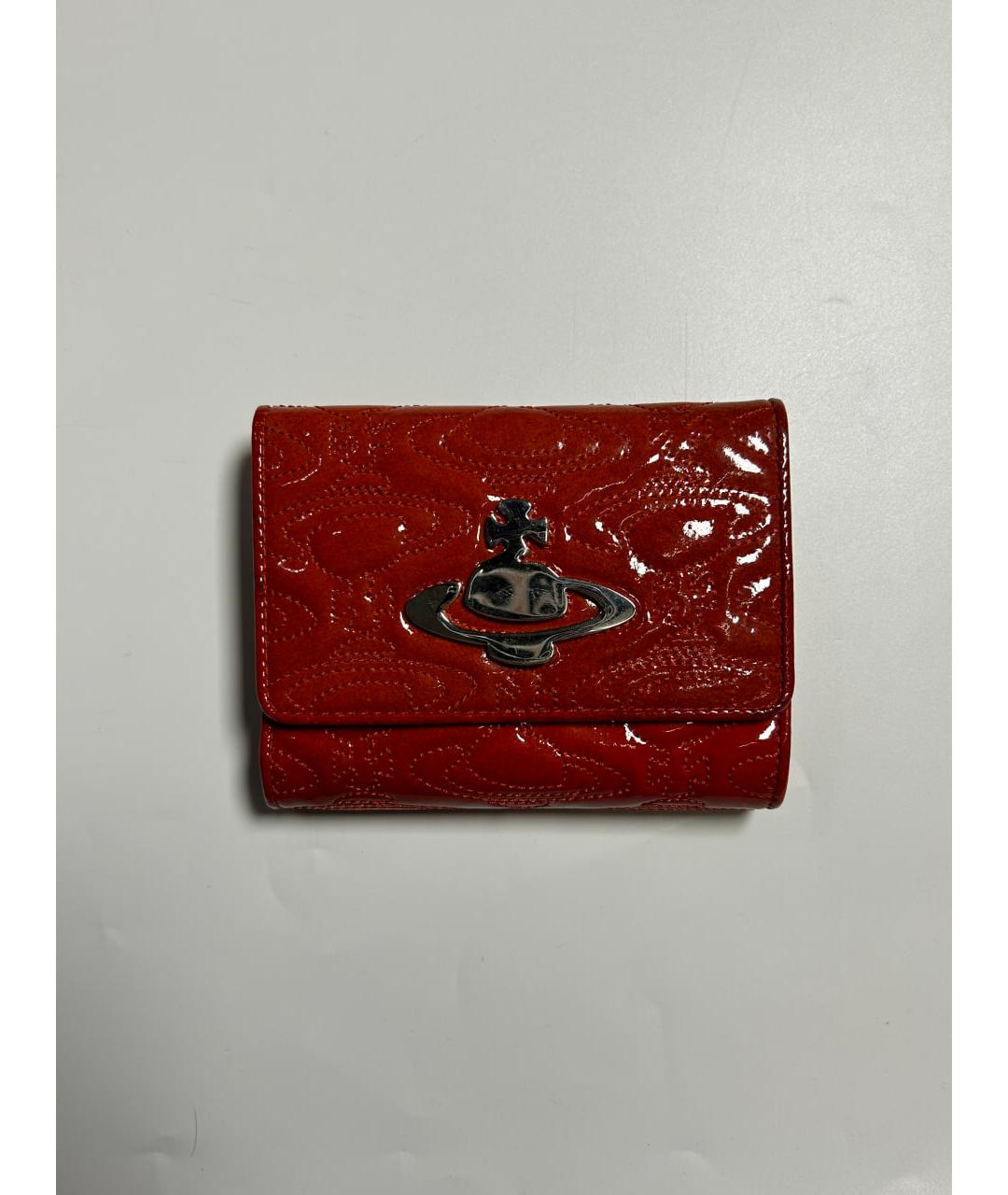 VIVIENNE WESTWOOD Красный кошелек из лакированной кожи, фото 10