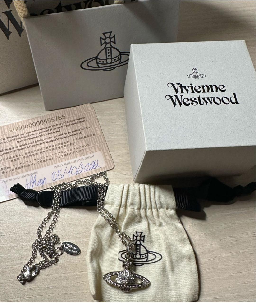 VIVIENNE WESTWOOD Серебряное серебряное колье, фото 3