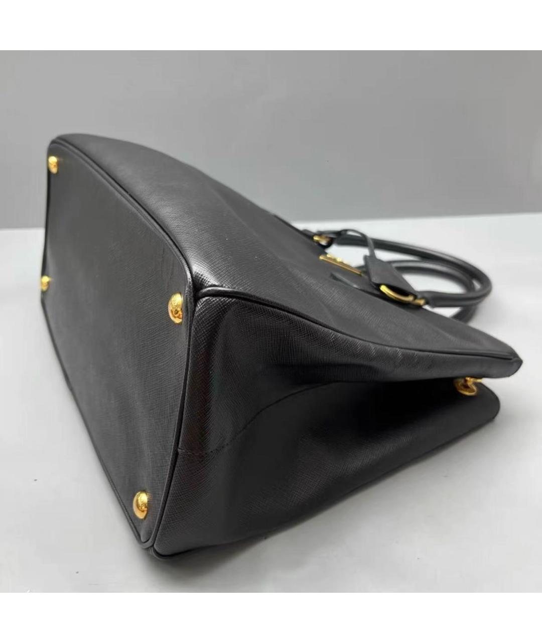 PRADA Черная кожаная сумка тоут, фото 5