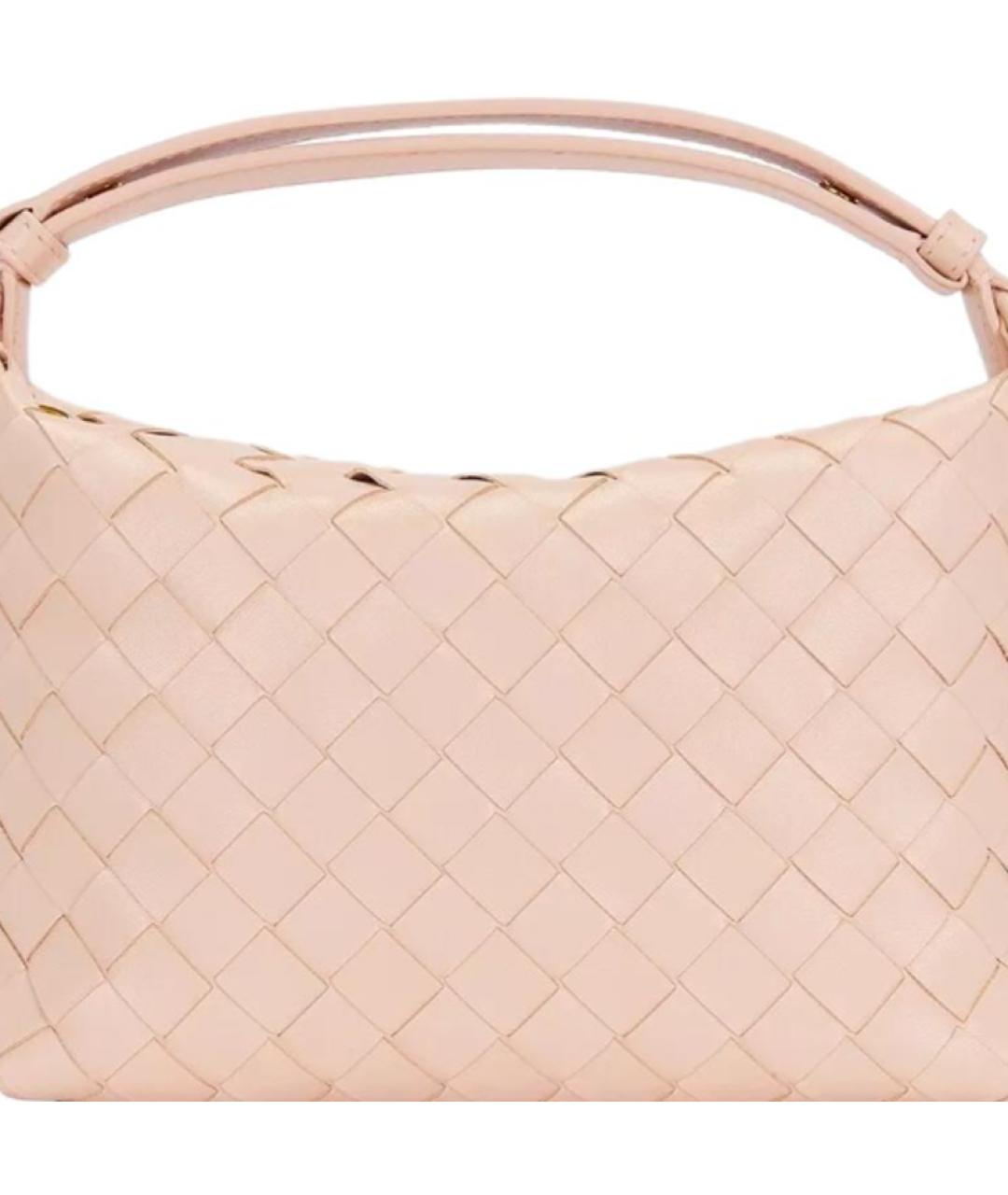 BOTTEGA VENETA Розовая кожаная сумка с короткими ручками, фото 6
