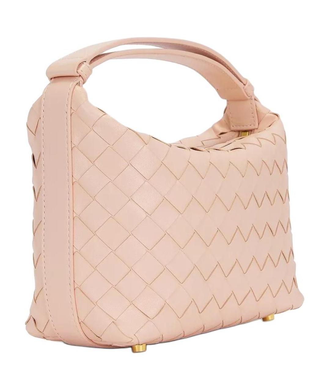 BOTTEGA VENETA Розовая кожаная сумка с короткими ручками, фото 4