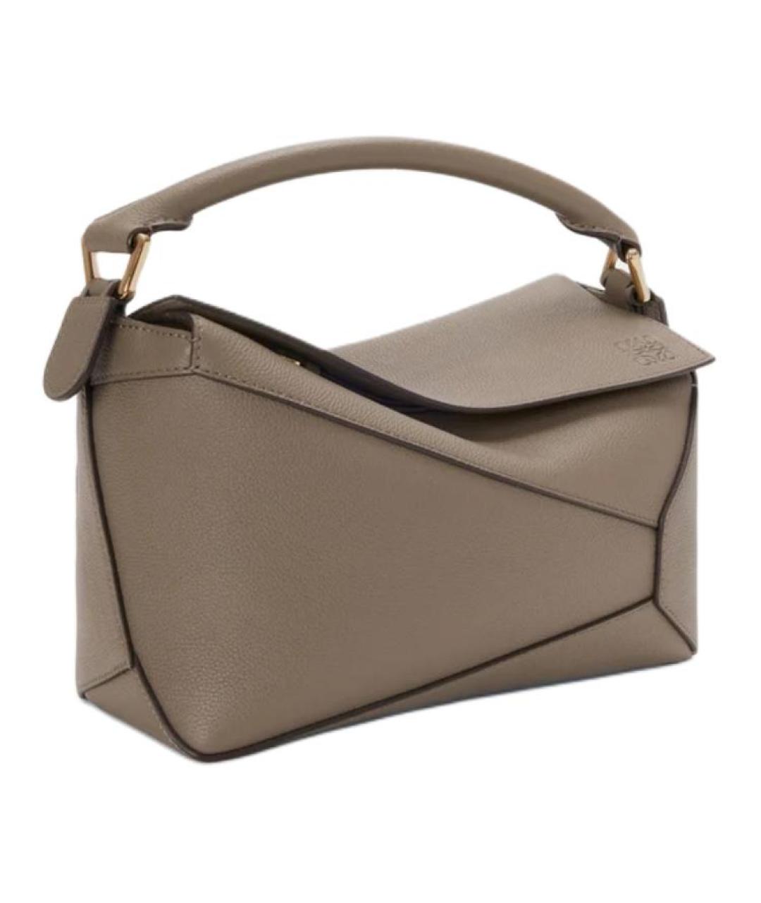 LOEWE Коричневая кожаная сумка через плечо, фото 2