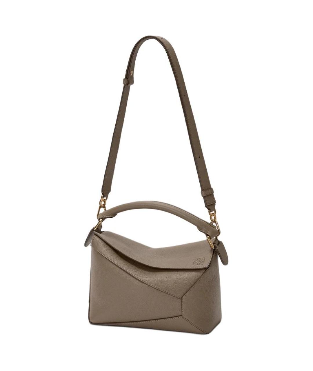 LOEWE Коричневая кожаная сумка через плечо, фото 5