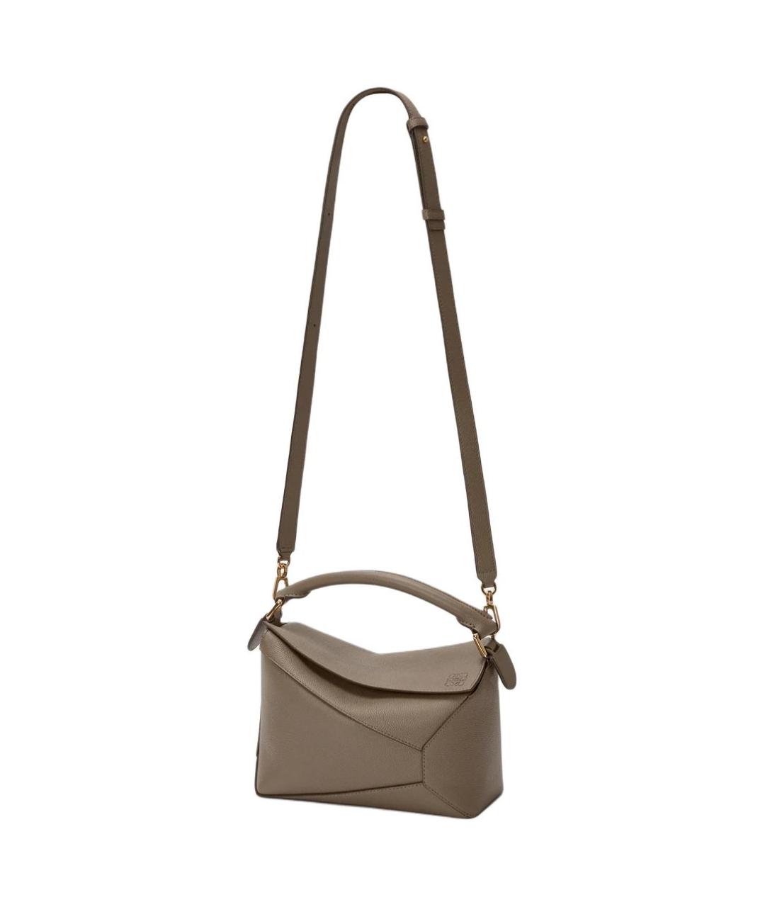 LOEWE Коричневая кожаная сумка через плечо, фото 6