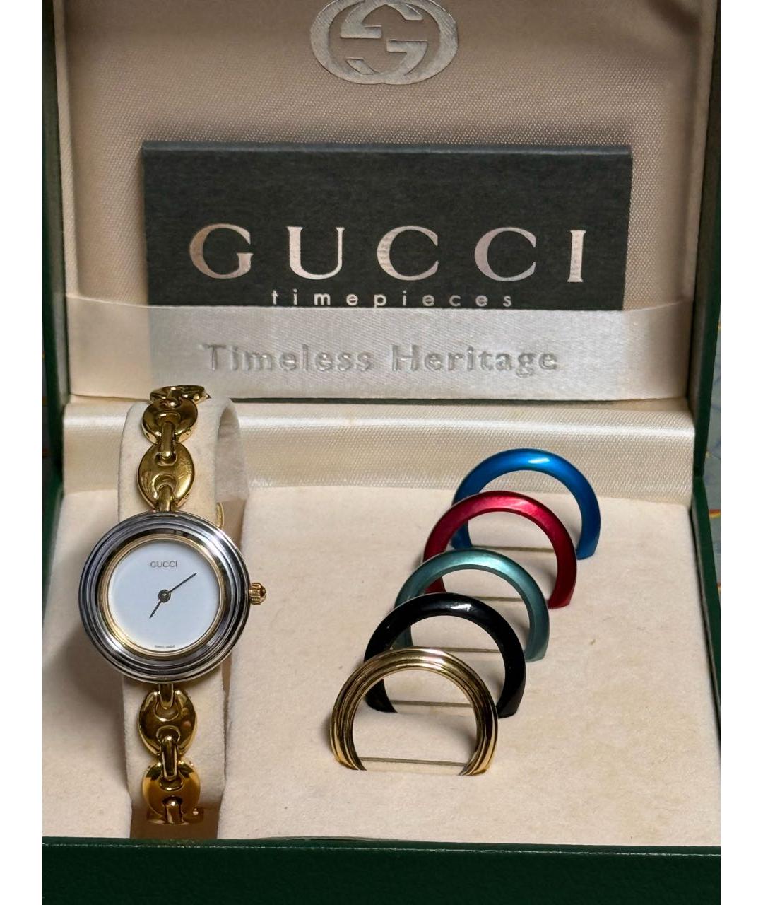 GUCCI Золотые часы, фото 9