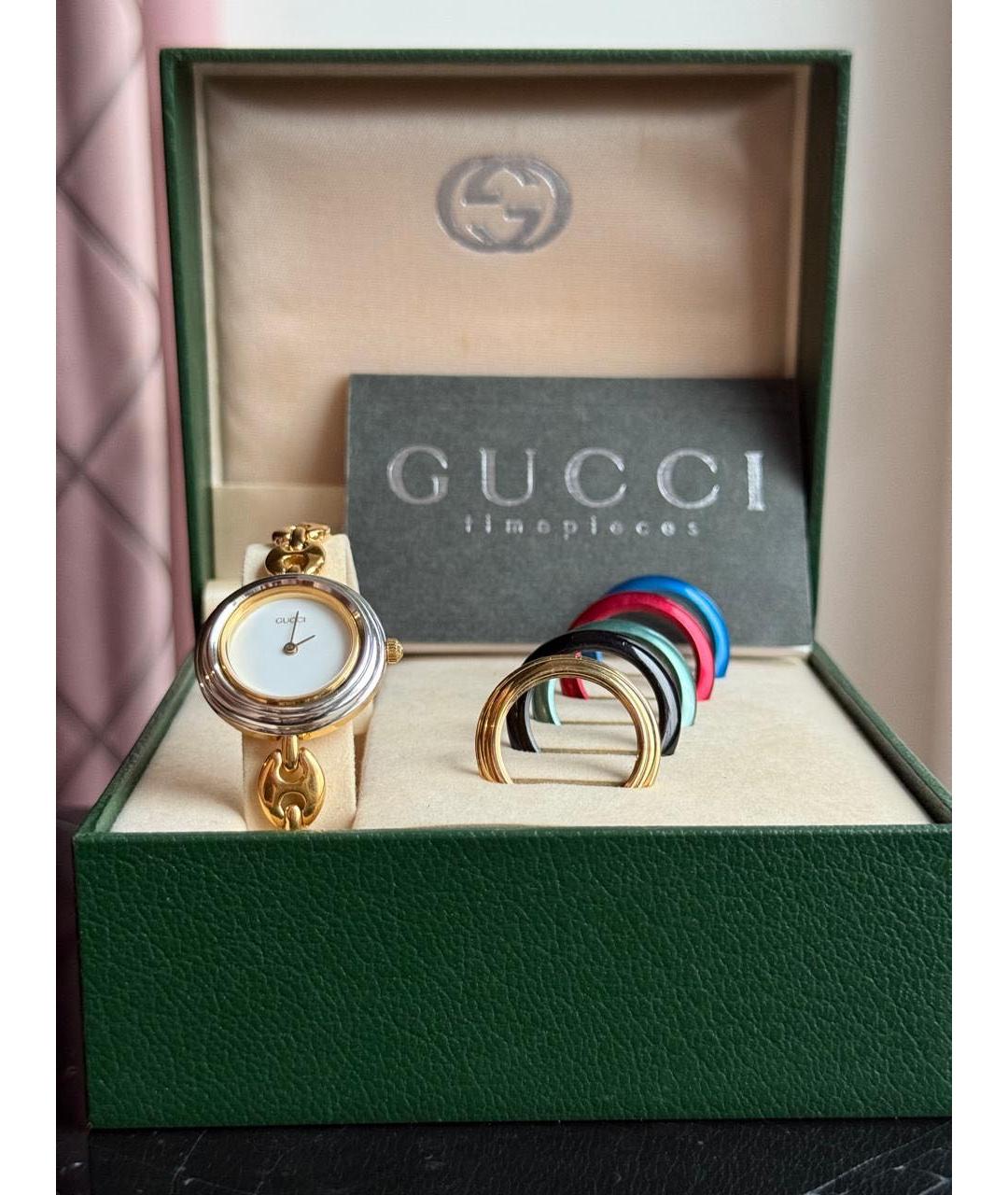 GUCCI Золотые часы, фото 5
