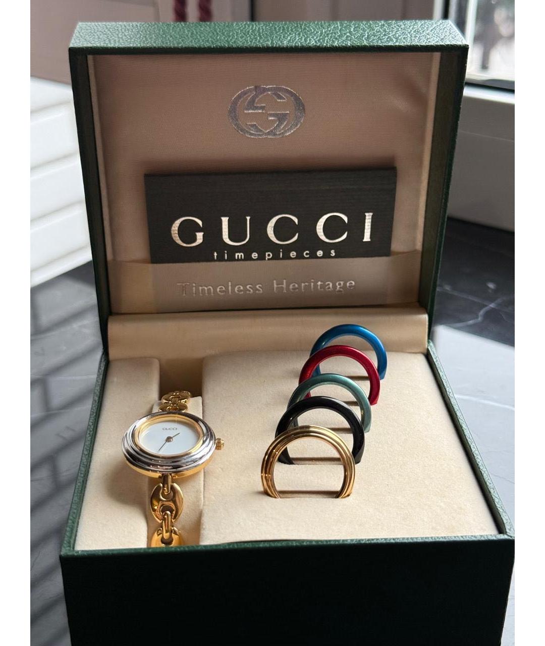 GUCCI Золотые часы, фото 8