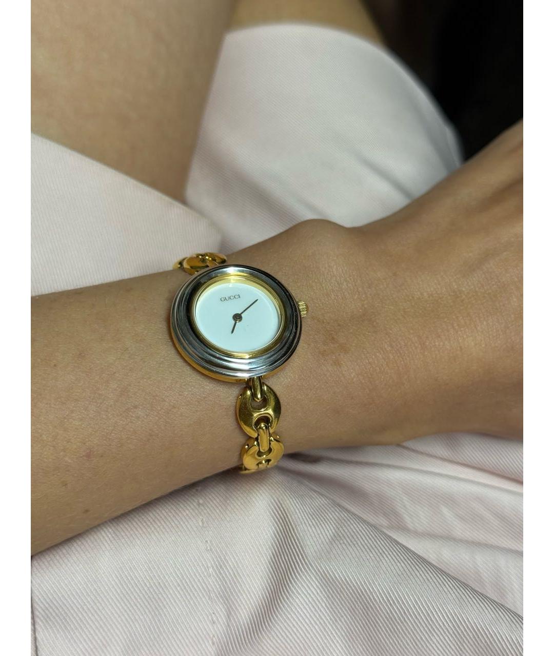 GUCCI Золотые часы, фото 7