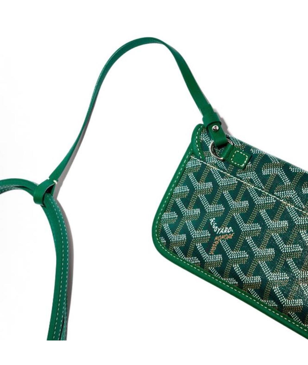 GOYARD Зеленая кожаная сумка тоут, фото 3