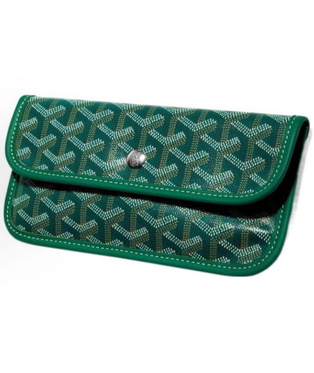 GOYARD Зеленая кожаная сумка тоут, фото 4