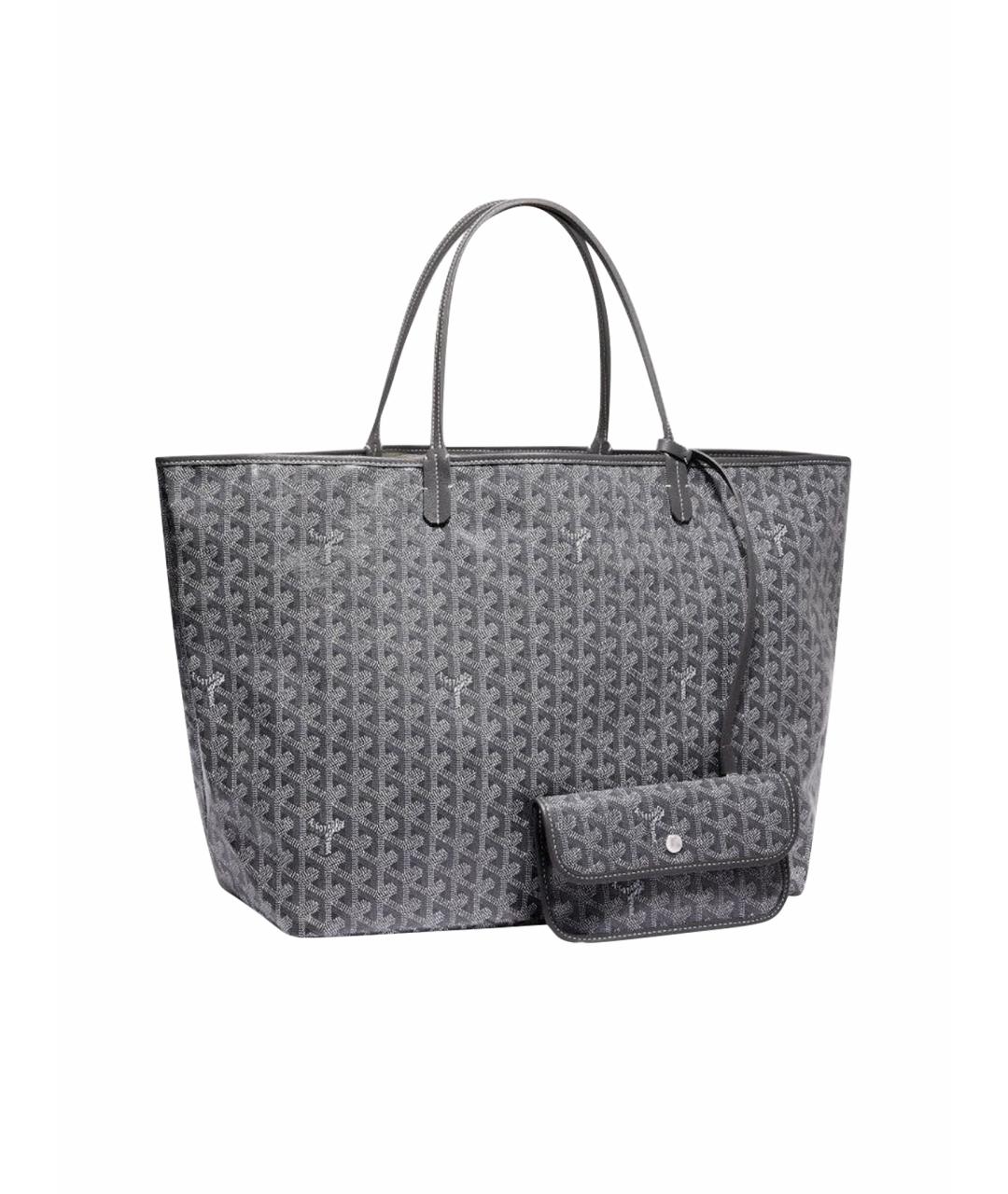 GOYARD Серая кожаная сумка тоут, фото 1