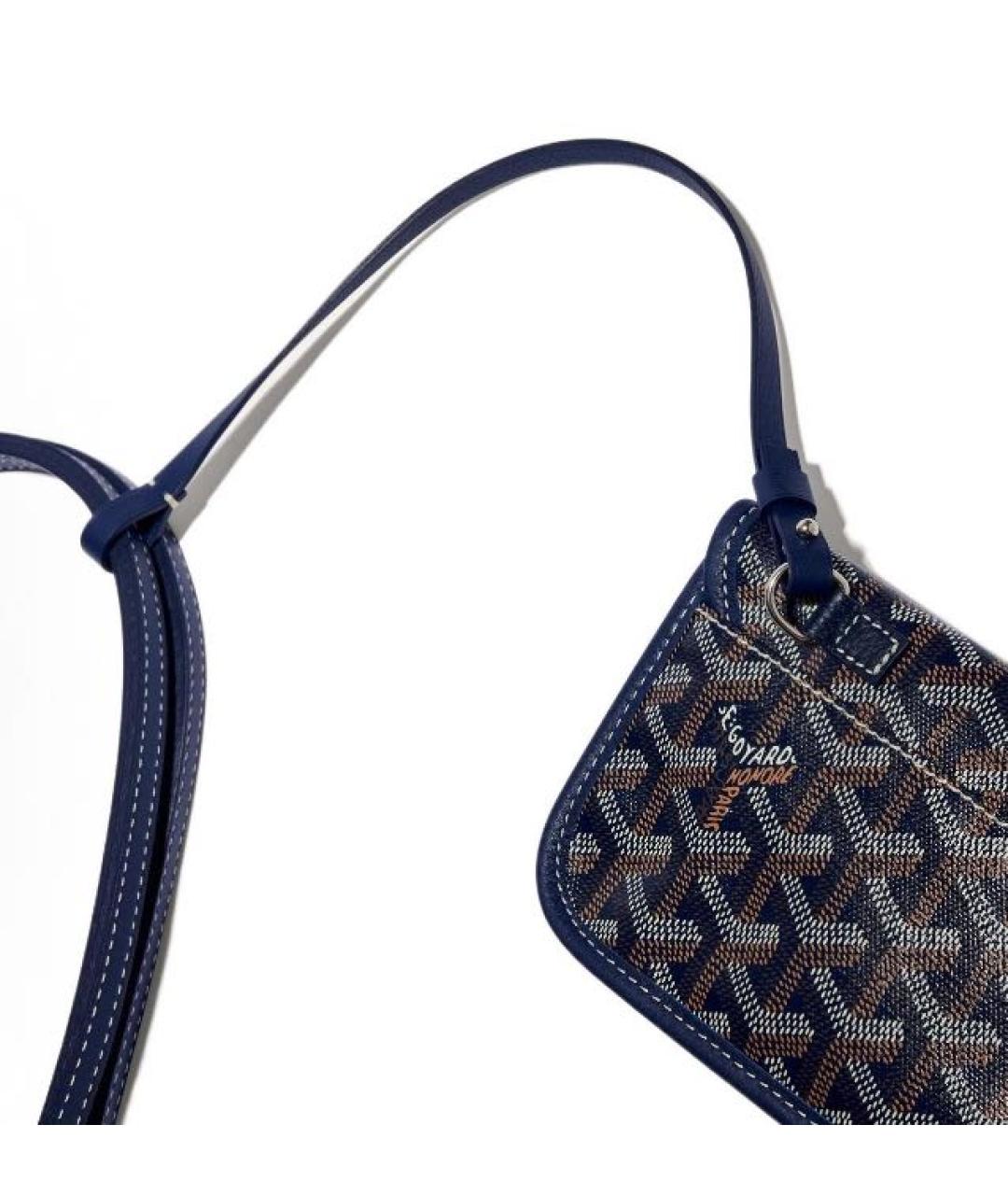 GOYARD Темно-синяя кожаная сумка тоут, фото 4