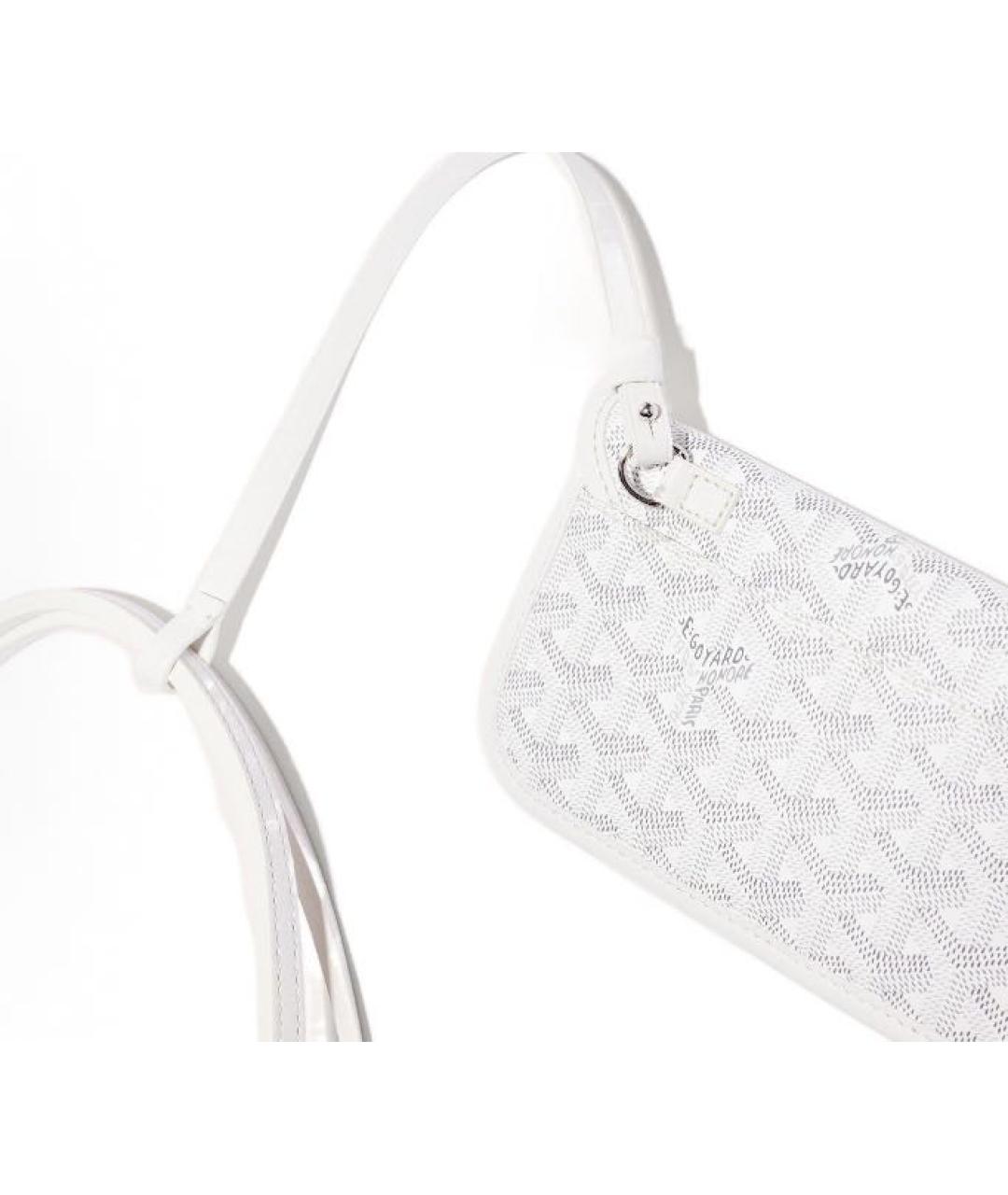 GOYARD Белая кожаная сумка тоут, фото 5