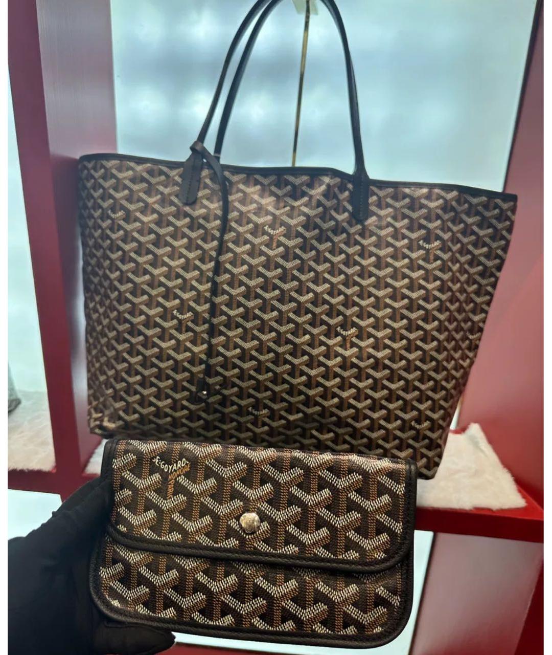 GOYARD Черная кожаная сумка тоут, фото 2