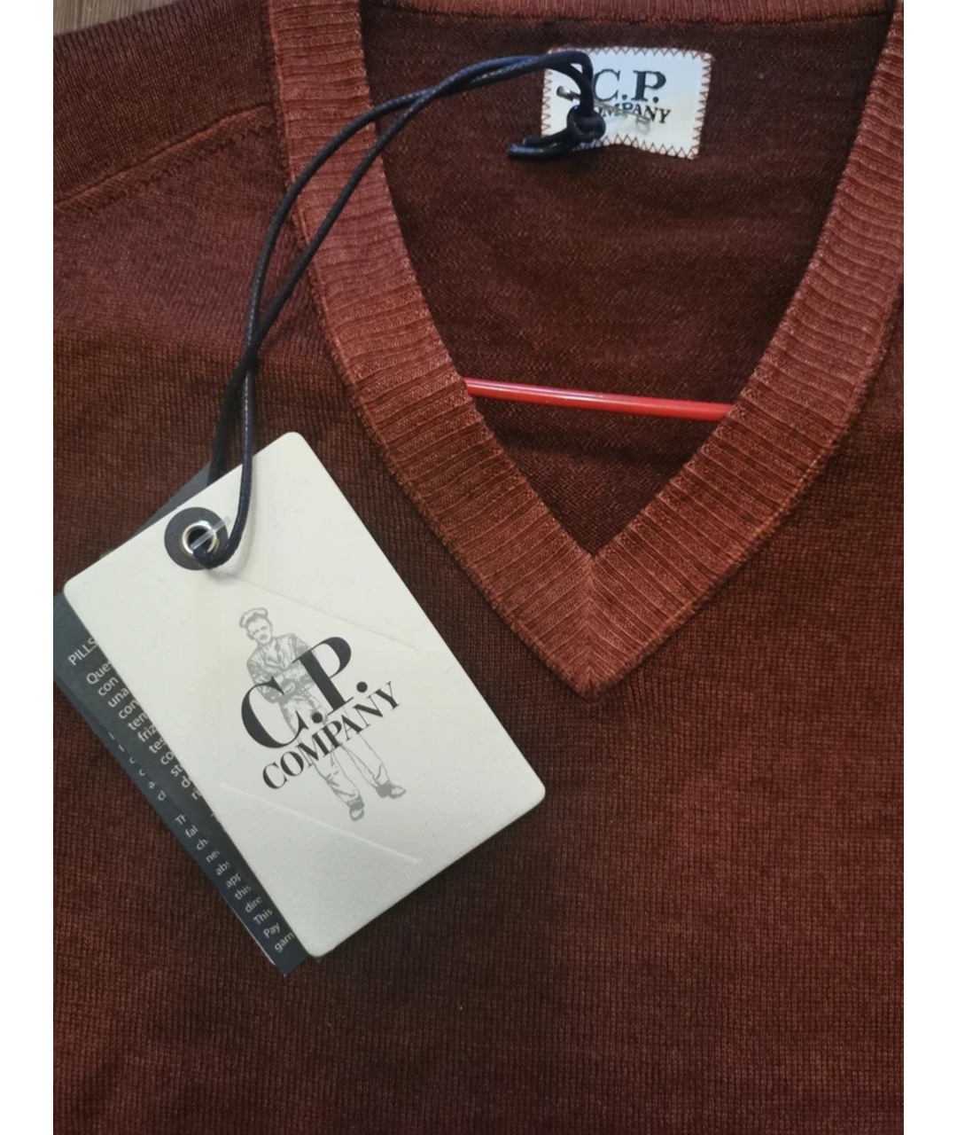 CP COMPANY Коричневый шерстяной джемпер / свитер, фото 3