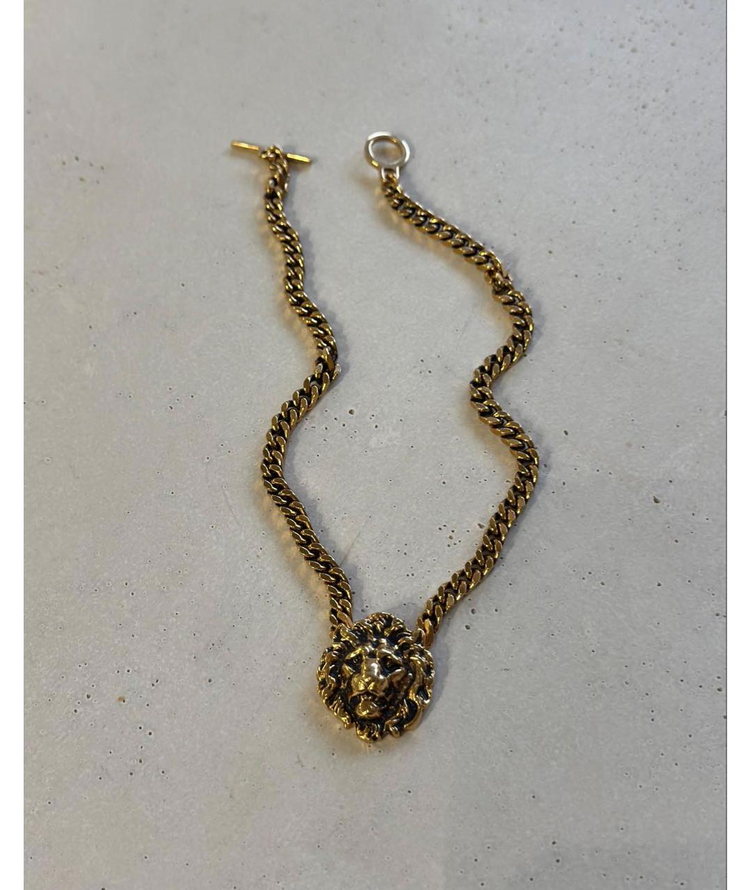 SAINT LAURENT Золотое колье, фото 3