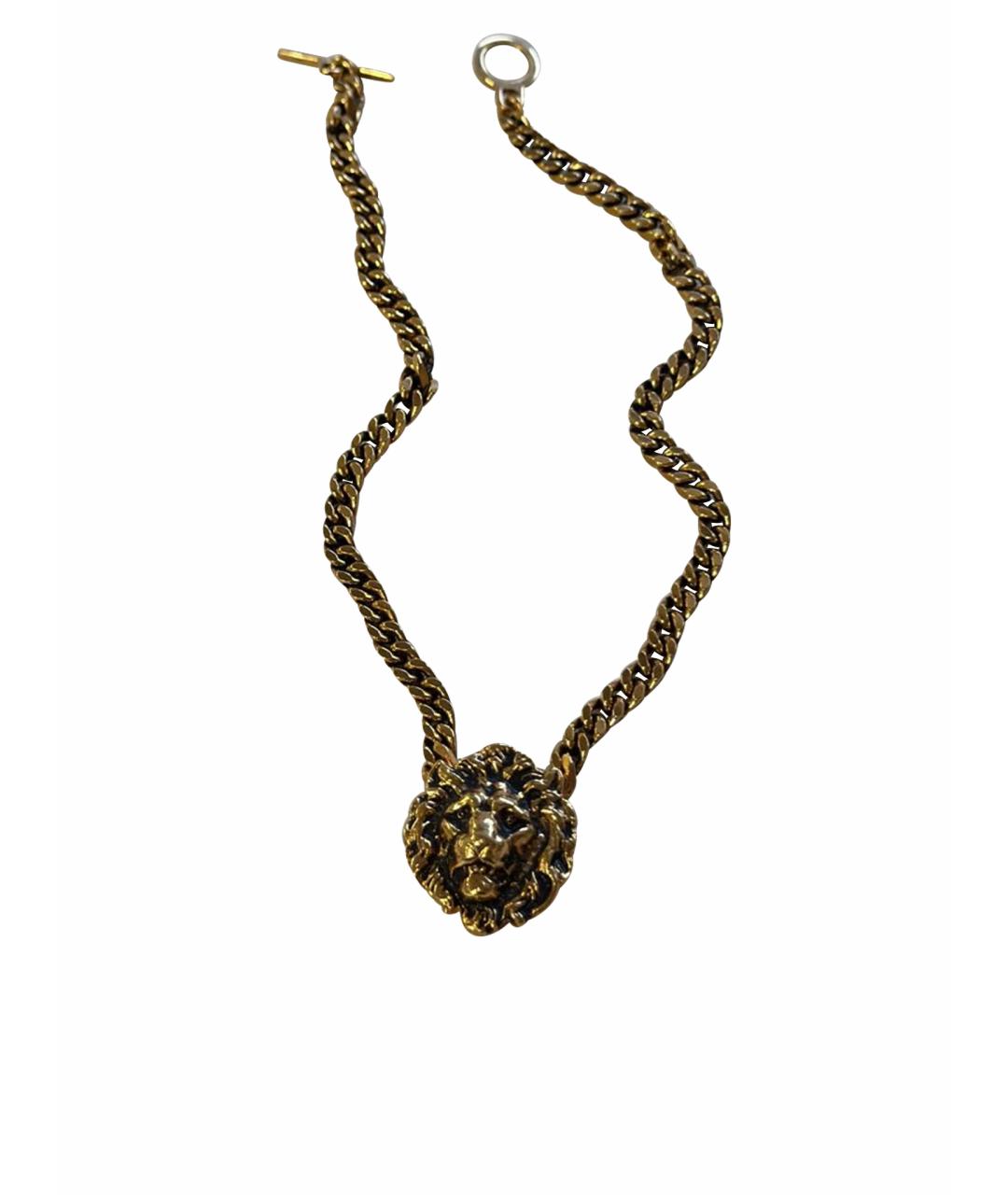 SAINT LAURENT Золотое колье, фото 1