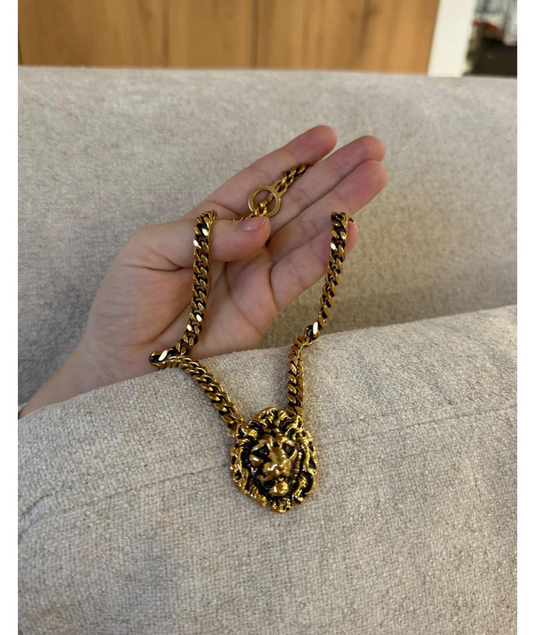 SAINT LAURENT Золотое колье, фото 2