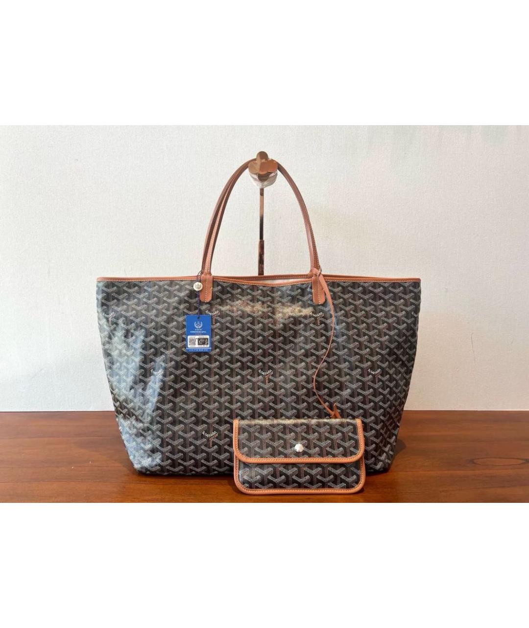 GOYARD Коричневая кожаная сумка тоут, фото 2