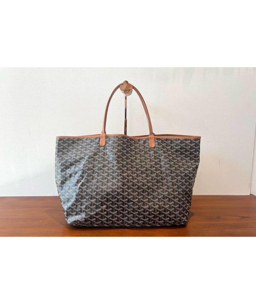 GOYARD Коричневая кожаная сумка тоут, фото 3