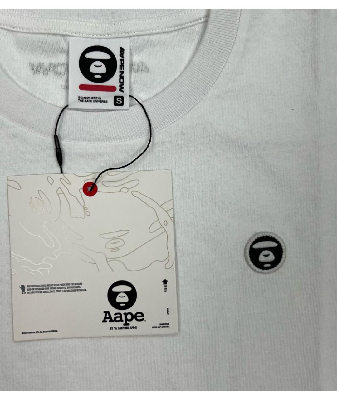 BAPE Белая хлопковая футболка, фото 2