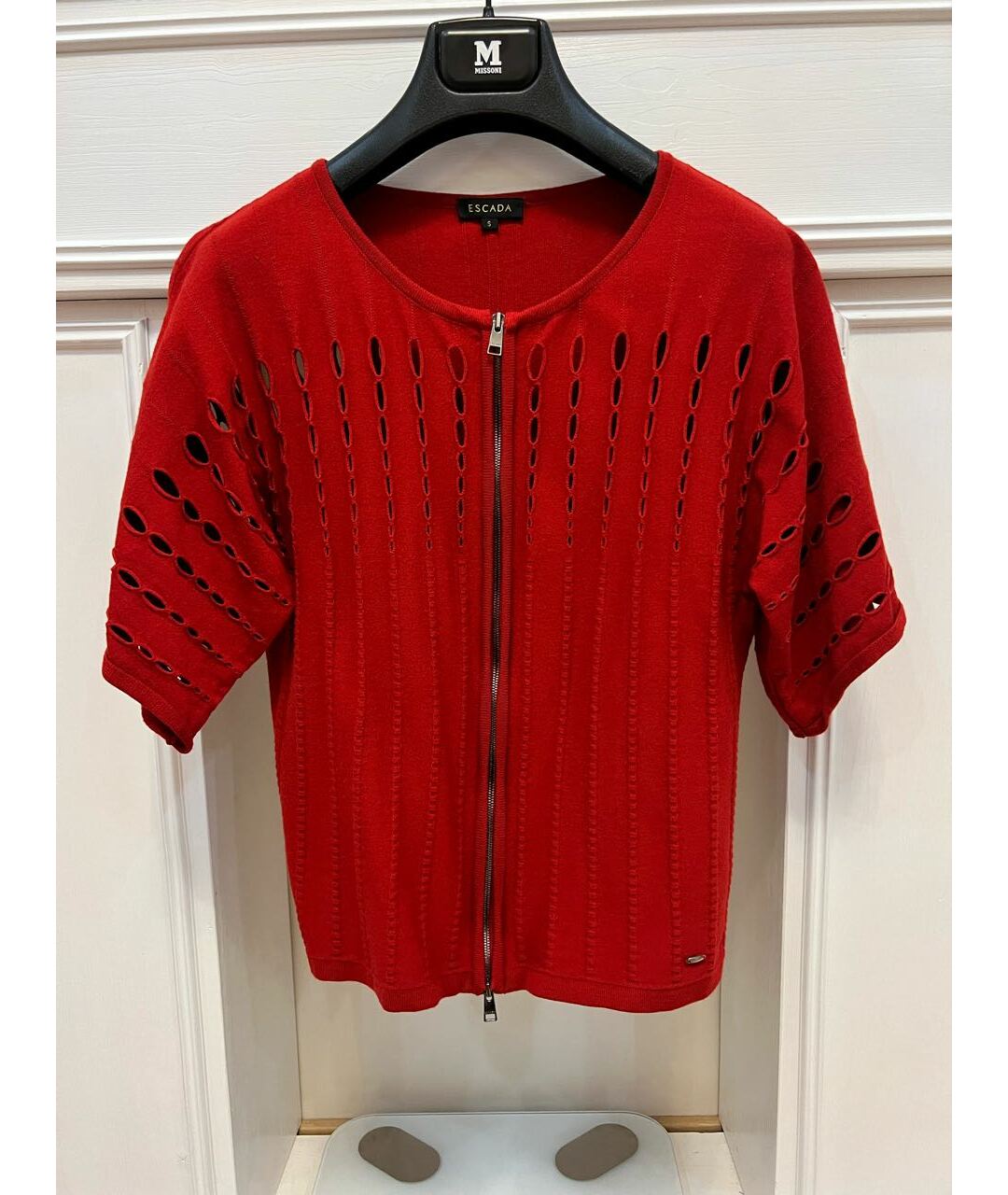 ESCADA Красный шерстяной джемпер / свитер, фото 2
